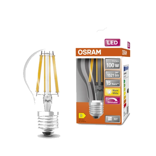 OSRAM LED Retrofit Classic A LED Lampe dimmbar (ex 100W) 12W / 2700K Warmweiß E27