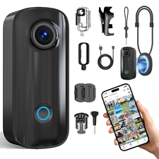 SJCAM C100+ Action Cam 4K 30M Wasserdicht POV Vlog Kamera WiFi EIS Body Camera