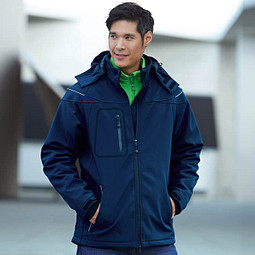 JAMES & NICHOLSON Herren Softshell-Jacke, dunkelblau, XXL