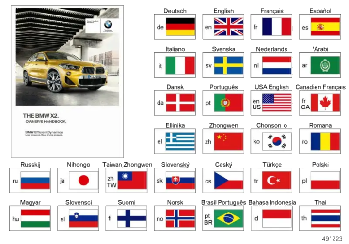 BMW Betriebsanleitung Französisch F39 01402723124 - Bildposition