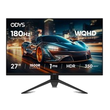 ODYS 27" Gaming Monitor WQHD 180Hz 1ms IPS Freesync I27-Q-180-27