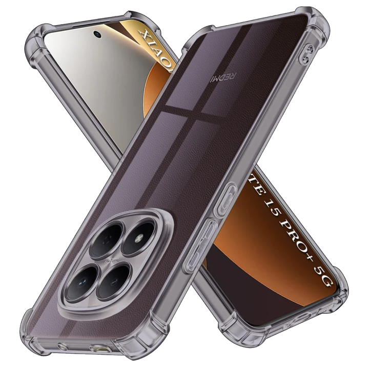 Hülle für Xiaomi Poco M8 Pro / Redmi Note 15 Pro+ 5G, Techsuit, Shockproof Clear, Rauchfarben