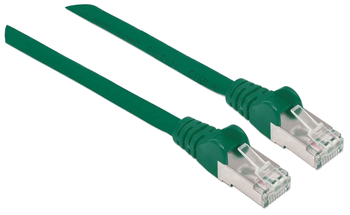 INTELLINET Patchkabel Cat6a-Stecker/Cat7-Rohkabel 2m grün