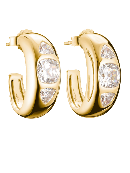 Thomas Sabo CR759-414-14 Creolen mit weißen Zirkonia Steine 20,0 mm vergoldet Damen