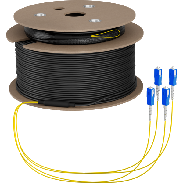 Trunkkabel U-DQ(ZN)BH OS2 4E (1x4) SC-SC, 150m Dca LSZH G657A1