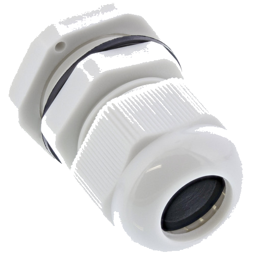 InLine® Kabeldurchführung PG 9 Nylon IP68 4-8mm, grau, 10 Stück