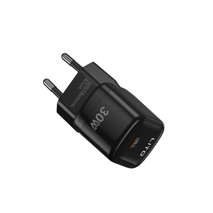 Netzladegerät Lito LC11, 30W, 3A, 1 x USB-C, Schwarz