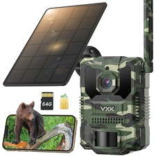 4G LTE Wildkamera mit Handyübertragung APP 2.7K Solar Wildkamera mit SIM Karte