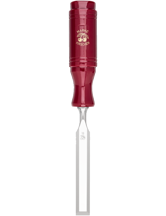 Kirschen Stechbeitel mit Plastikheft in Rot 18mm