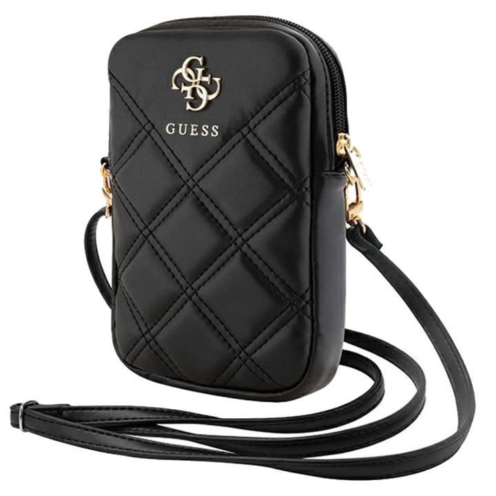 Universaltasche für Telefon, Guess, Quilted 4G, Schwarz