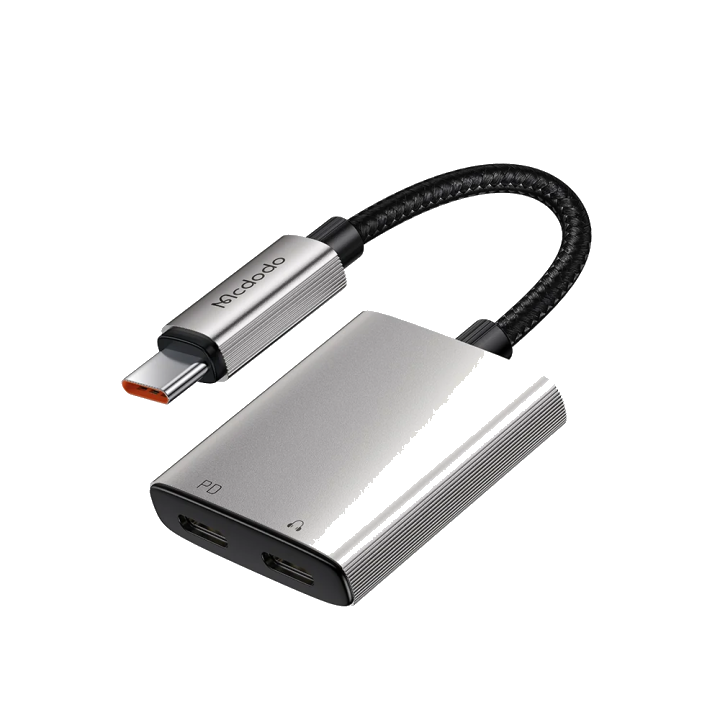 Audio-Adapter USB-C - USB-C / USB-C McDodo CA-5570 Wales, Grau