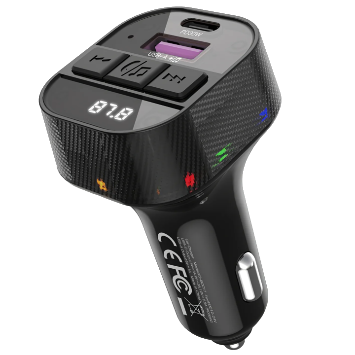 FM Bluetooth Modulator XO Design BCC17, 1 x USB-A - 1 x USB-C