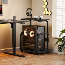 Höhenverstellbarer PC Ständer mit Rollen Computer Tower Ständer Druckerständer