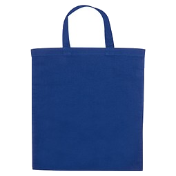 Einkaufstasche Baumwolle, kurze Henkel, navyblau