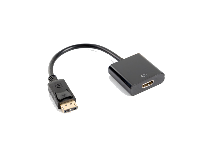 LANBERG Displayport (M)V1.2->HDMI(F) Kabel 0,1m schwarz