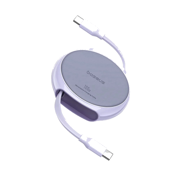 USB-C Daten- und Ladekabel - USB-C Baseus Pathfinder Retractable, 100W, 1m, Lila P10368400511-00