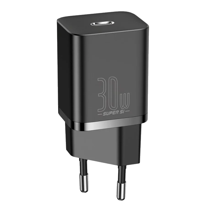 Baseus Super Si Netzteil 30W | 1x USB-C | Schwarz | PD & QC