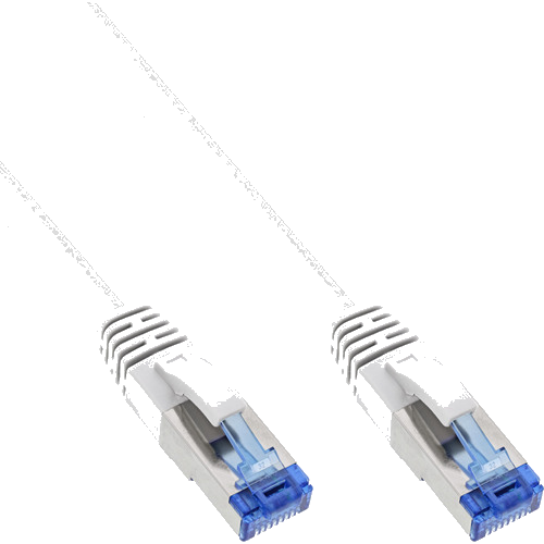InLine® Patchkabel, S/FTP (PiMf), Cat.6A, halogenfrei, weiß, 2m
