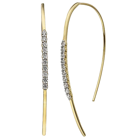 Ohrhänger Ohrhaken 925 Sterling Silber gold vergoldet 20 Zirkonia Ohrringe