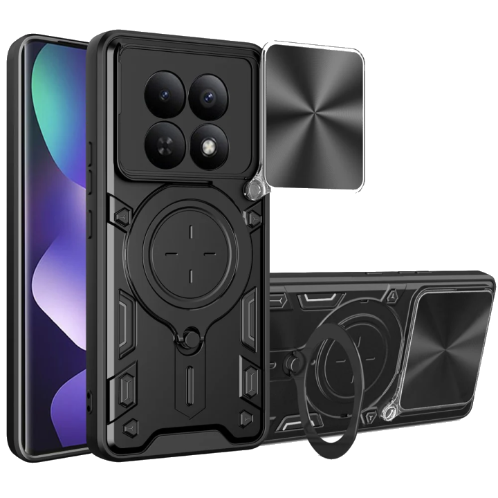 Hülle für Xiaomi Poco M8 / Redmi Note 15 5G / Note 15 4G, Techsuit, CamGuard Pro, Schwarz