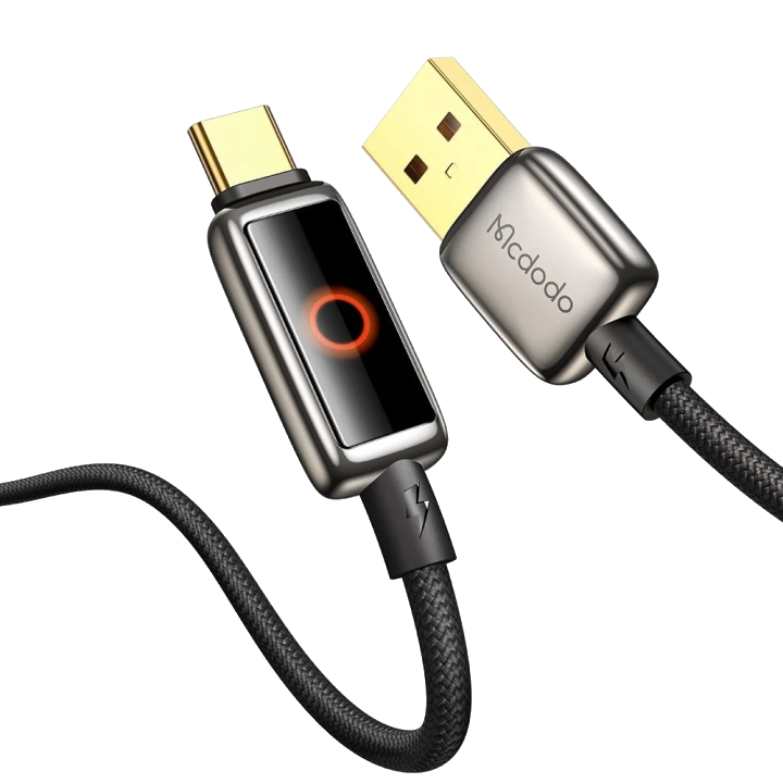 Daten- und Ladekabel USB-A - USB-C McDodo CA-6650 Auto Power Off, 100W, 1.2m, Schwarz
