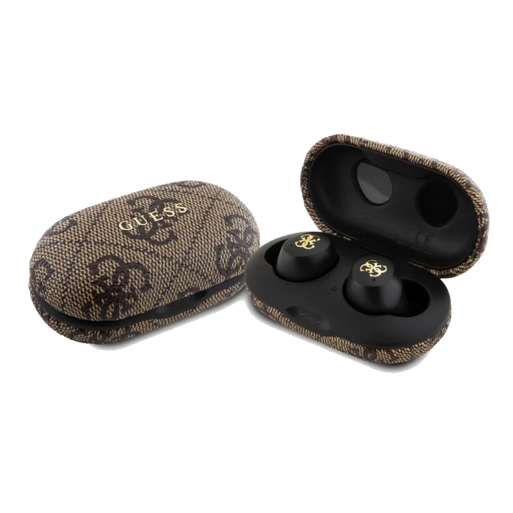 Handsfree Bluetooth Guess 4G Metal, TWS, Braun