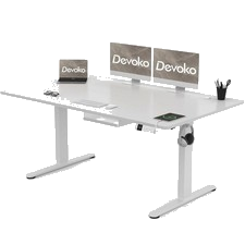 Computertisch Höhenverstellbar Elektrischer Schreibtisch 160x80 Breiter Tisch