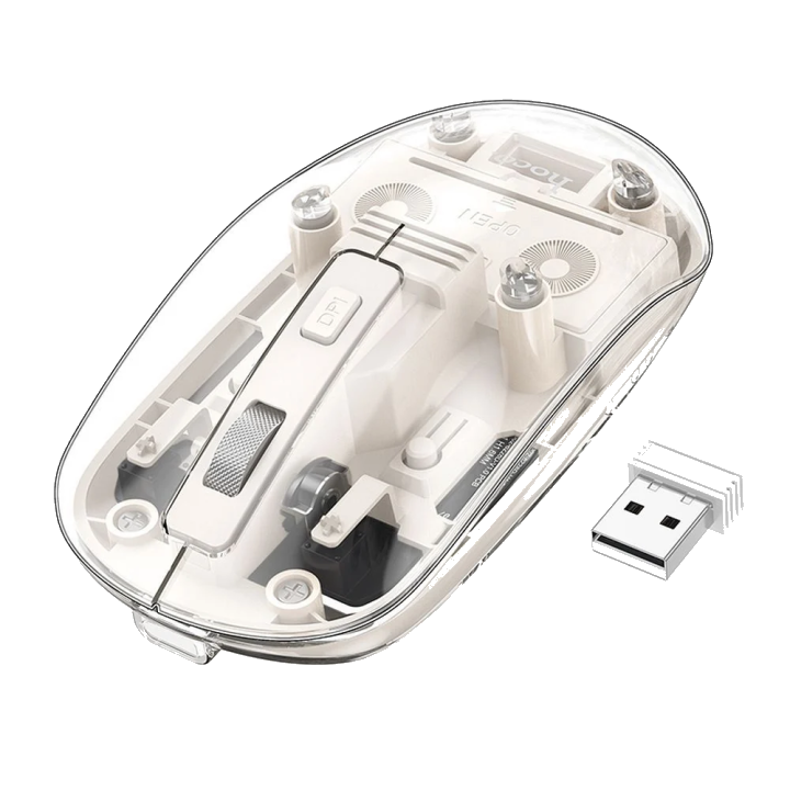 Kabellose Maus HOCO GM29, 1600DPI, BT / Wi-Fi, Weiß
