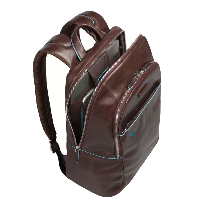 Piquadro Blue Square Kleiner Laptoprucksack 14" mit iPad®-Fach Schwarz