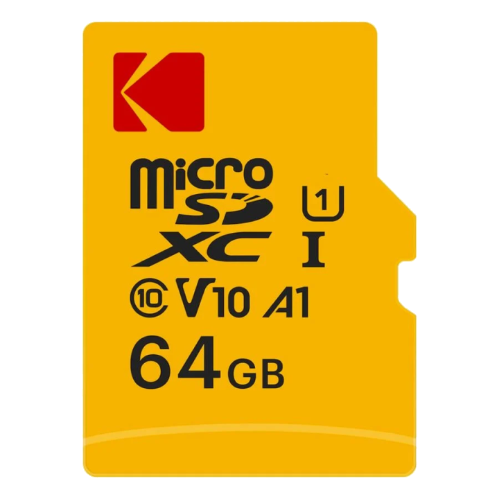 Kodak microSDXC Speicherkarte, 64Gb, Klasse 10 / UHS-1 U1, mit Adapter EKMSDM64GXC10K