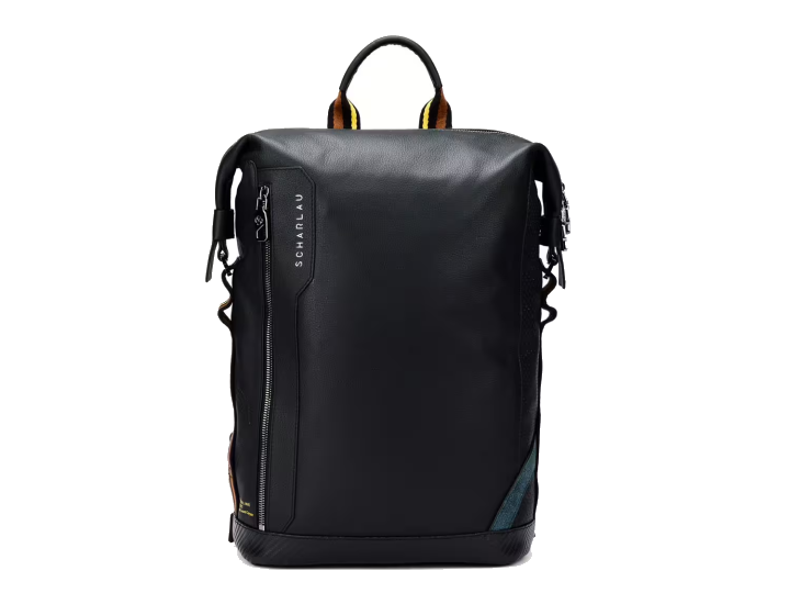 SCHARLAU Slackline RONJA Leder Rucksack für 13" Laptopfach Black
