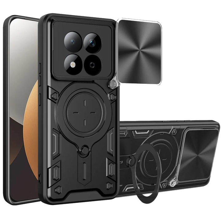 Hülle für Xiaomi Redmi Note 15 Pro 5G, Techsuit, CamGuard Pro, Schwarz