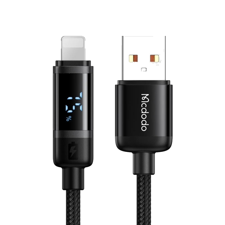 Daten- und Ladekabel USB-A - Lightning McDodo CA-5000 Bat Display, 18W, 1.2m, Schwarz