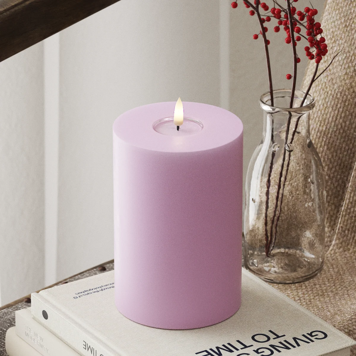 LED-Blockkerzen Ø 10 x 15 cm Lavendel