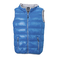 JAMES & NICHOLSON Herren Daunenweste, blau/silber, XXXL