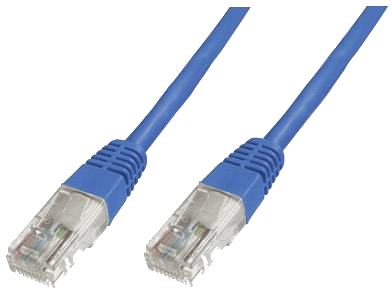 DIGITUS Patchkabel RJ45 U/UTP Cat5e 0.50m blau Polybeutel