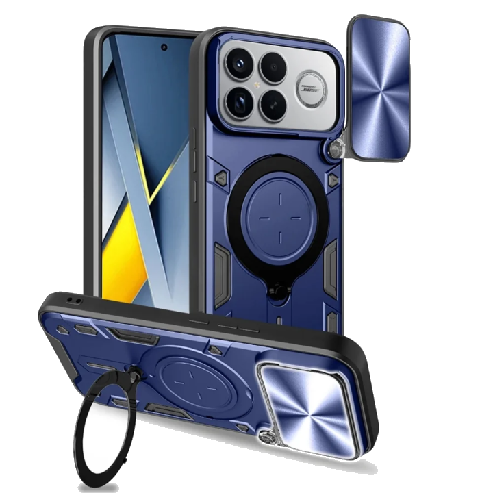 Hülle für Xiaomi Poco F8 Ultra, Techsuit, CamGuard Pro, Blau