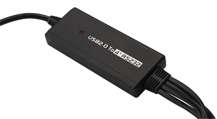 DIGITUS USB 2.0 Anschlusskabel 2.0 -4x RS232 Kabel 1.5m, sw