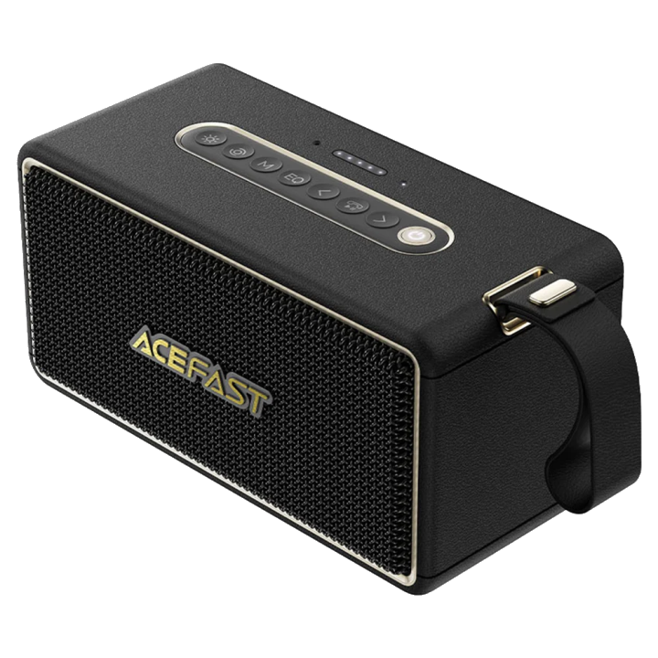 Tragbarer Bluetooth-Lautsprecher Acefast K3 Max, 80W, RGB, Wasserdicht, Schwarz