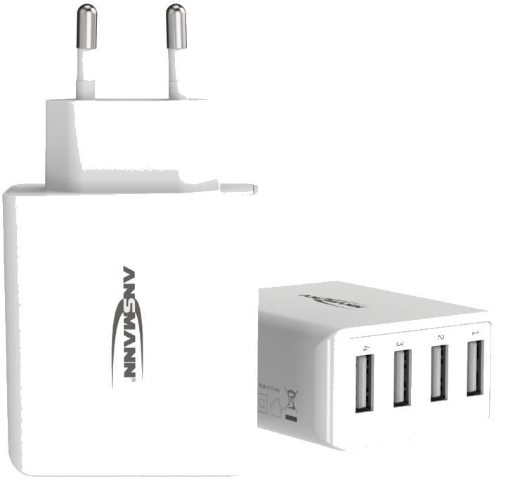 ANSMANN USB-Steckdosenadapter Home Charger HC430, 4x USB-A