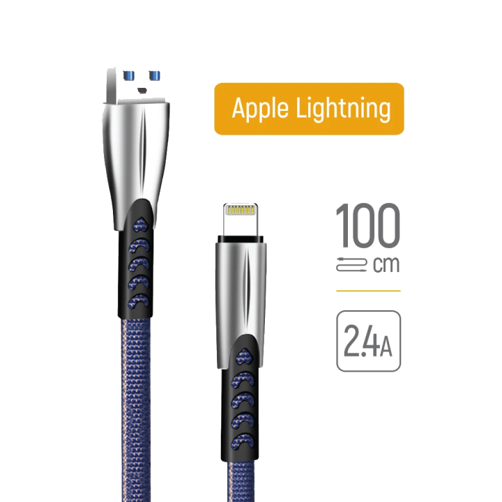 Daten- und Ladekabel USB-A - Lightning ColorWay CW-CBUL010, 18W, 1m, Blau