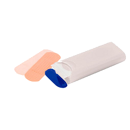 Pflasterbox Care, Weiß/Blau