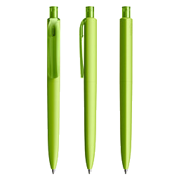 prodir® Druckkugelschreiber DS8 Soft Touch PRR Push, blaue Mine, hellgrün