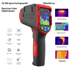320x240 Profi Wärmebildkamera Infrarotkamera IR Thermografie -20 bis 400°C 16GB