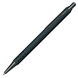 PENKO® Metall-Kugelschreiber Lipari Soft Gun, blaue Mine, schwarz