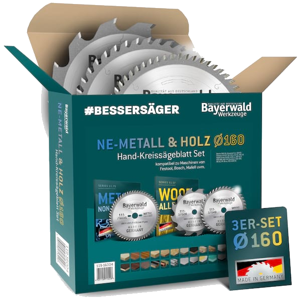 Bayerwald NE-METALL & HOLZ Ø160 Akku-Handkreissägeblatt Set