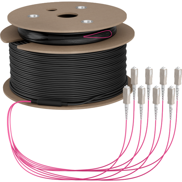 Trunkkabel U-DQ(ZN)BH OM4 8G (1x8) SC-SC, 70m Dca LSZH