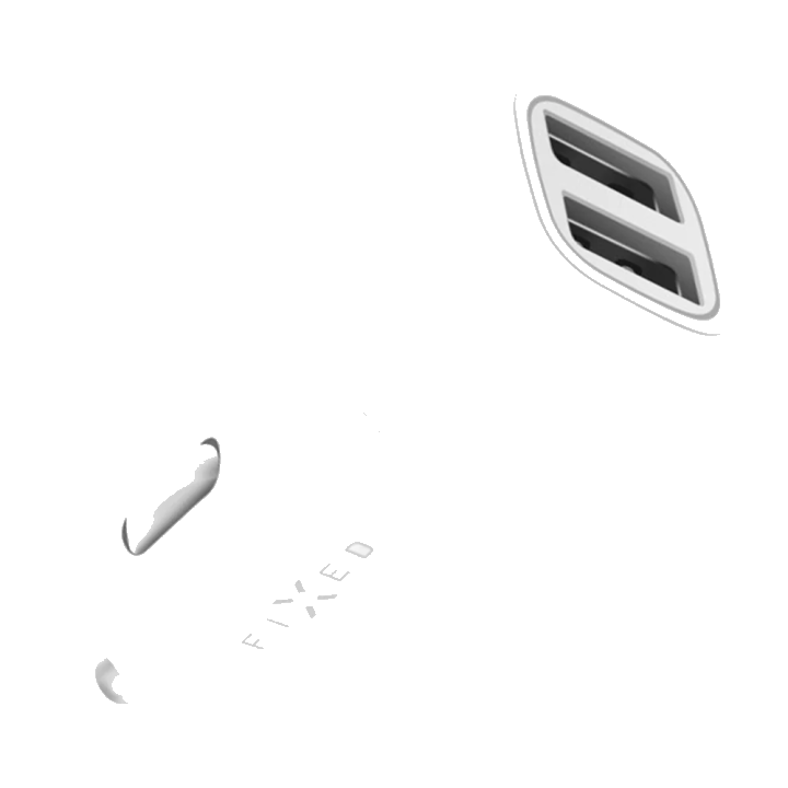 Auto-Ladegerät Fixed, 15.5W, 3A, 2 x USB-A, Weiß