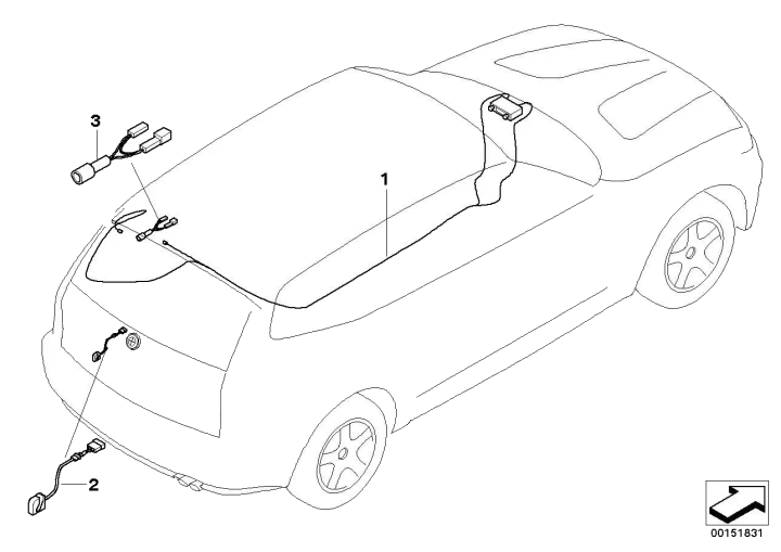 BMW Adapterleitung 61126921225 - Bildposition 02