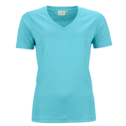 JAMES & NICHOLSON Damen Funktions T-Shirt Active, türkis, XS